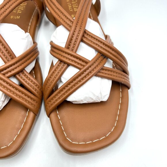 Bella Vita Womens Size 9.5 Ilo Brown Tan Leather Strappy Sandals Shoes - Picture 5 of 14